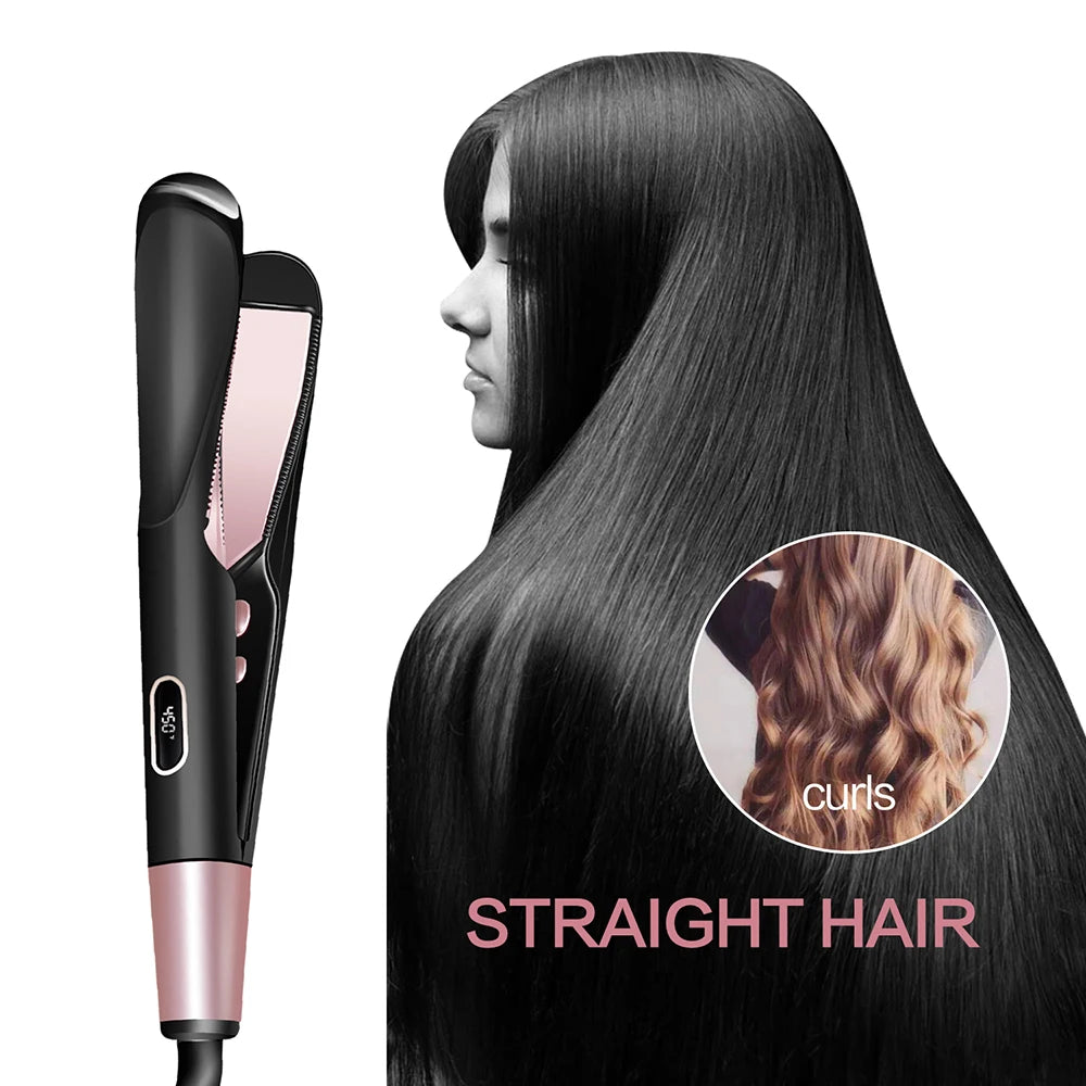 Professional Electric Straightening Iron&Curling Iron Hair Curler 2 in 1 Hair Straightener Flat Irons Ceramic Styling Tools