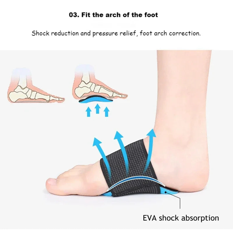 Flat Feet Arch Support Orthopedic Insoles Pads for Shoes Men Women Foot Valgus Sports Insoles Shoe Inserts Accessories 1 Pair