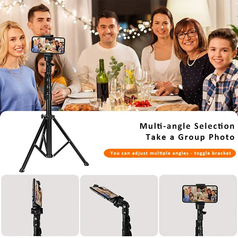 WEFOR Phone Tripod, Selfie Stick Tripod with Remote, Upgraded iPhone Tripod Stand & Travel Tripod, Solidest Cell Phone Tripod