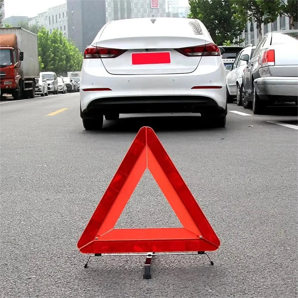 Car Emergency Breakdown Safety Warning Tripod Foldable Emergency Breakdown Warning Triangle Standing Reflector Car Accessories