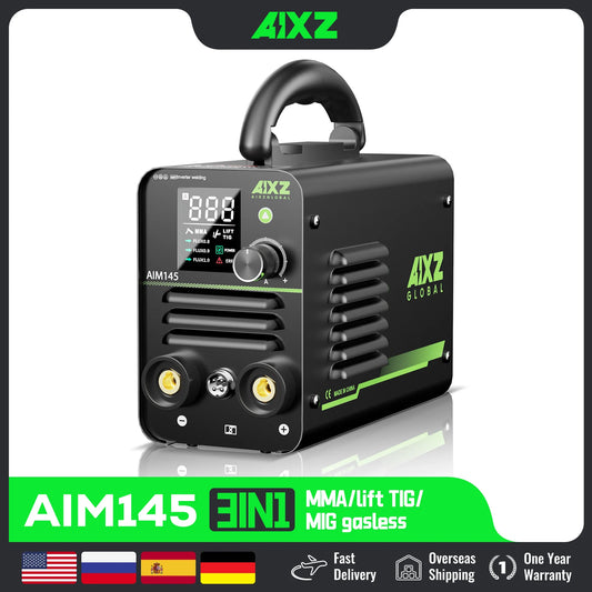 AIXZ 3 In 1 MIG Welding Machine AIM145 With Wire Drawing Gun AC220V Lift TIG/MMA Welders