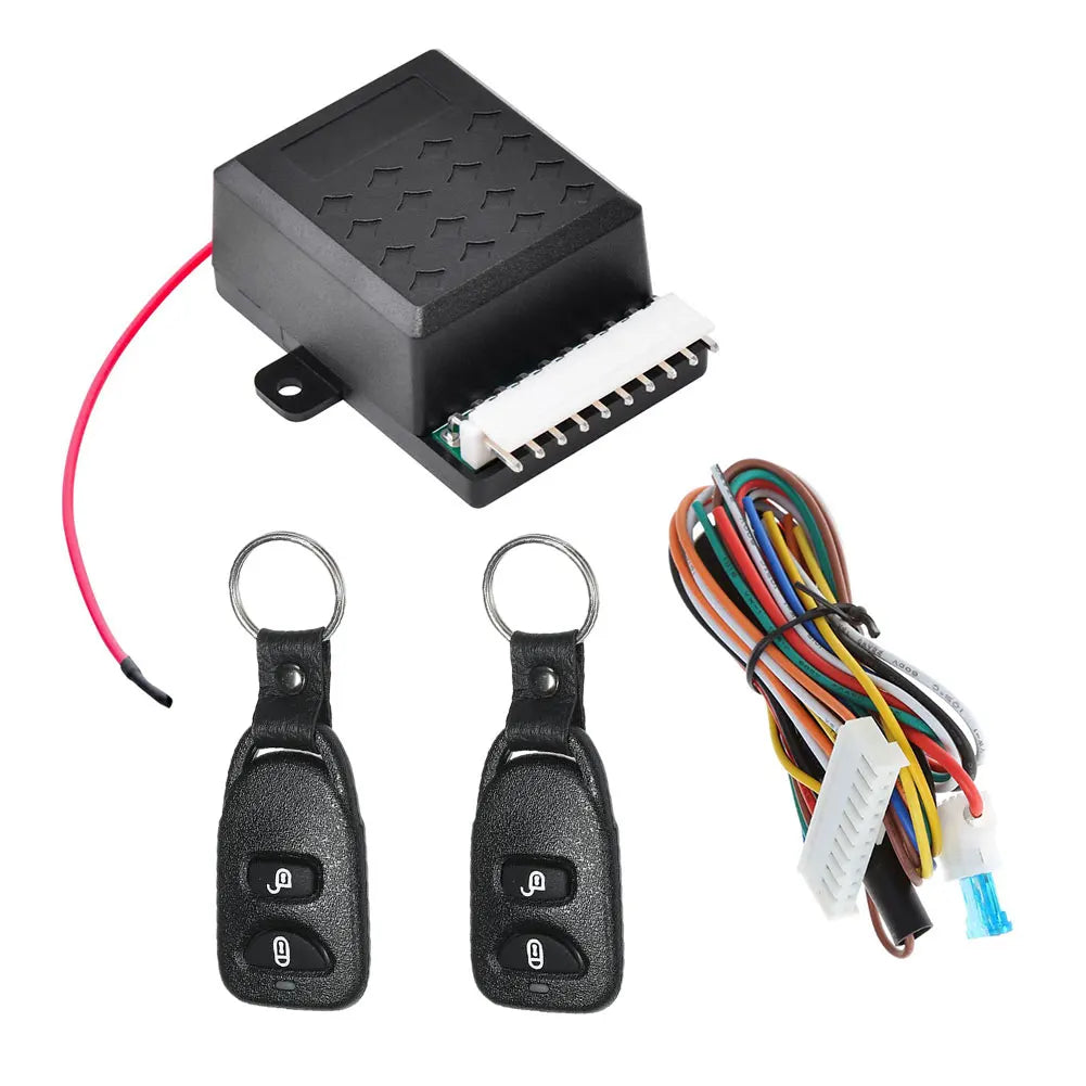 12V Auto Locking Security Keyless Entry Kit Vehicle Keyless Entry System with 2 Remote Control Portable Auto Remote Central Kit