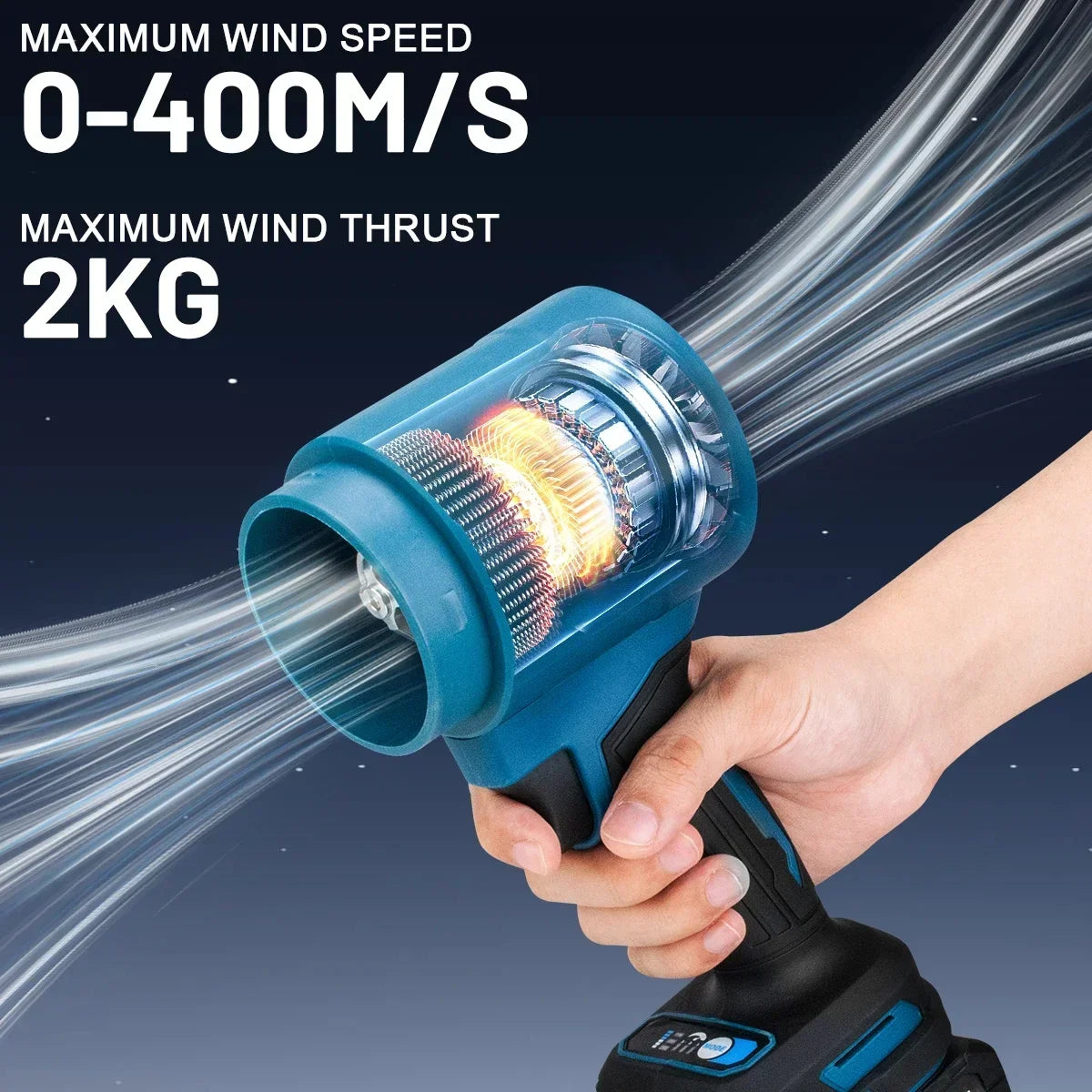 Gisam 30000RPM Brushless Electric Blower 15000RPM Cordless Turbo Fan Air Blower Violent Power Tools for Makita 18V Battery