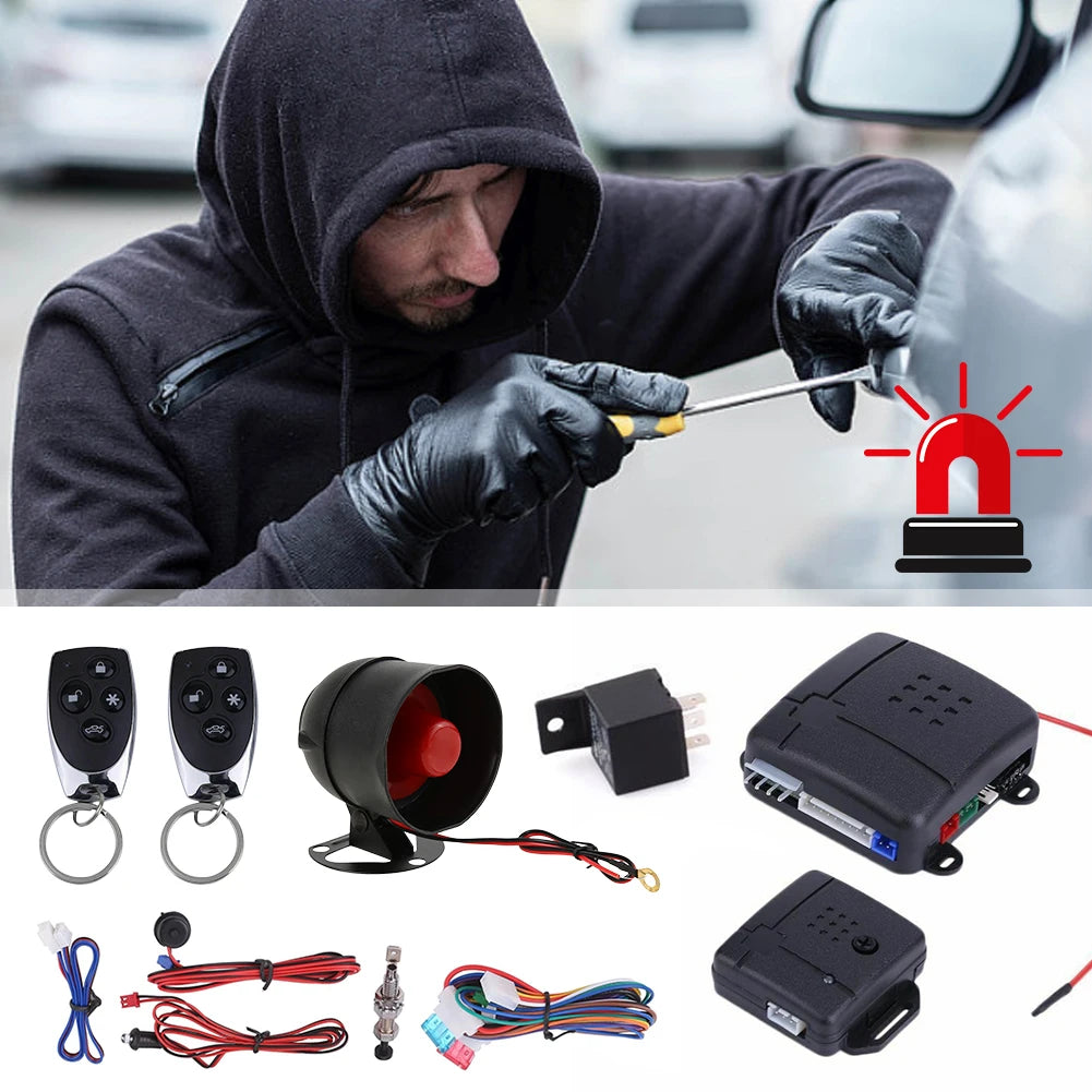 Universal Car Auto Burglar Alarm Protection Programmable Vehicle Security System Vehicle Keyless Entry System Car Burglar Alarm