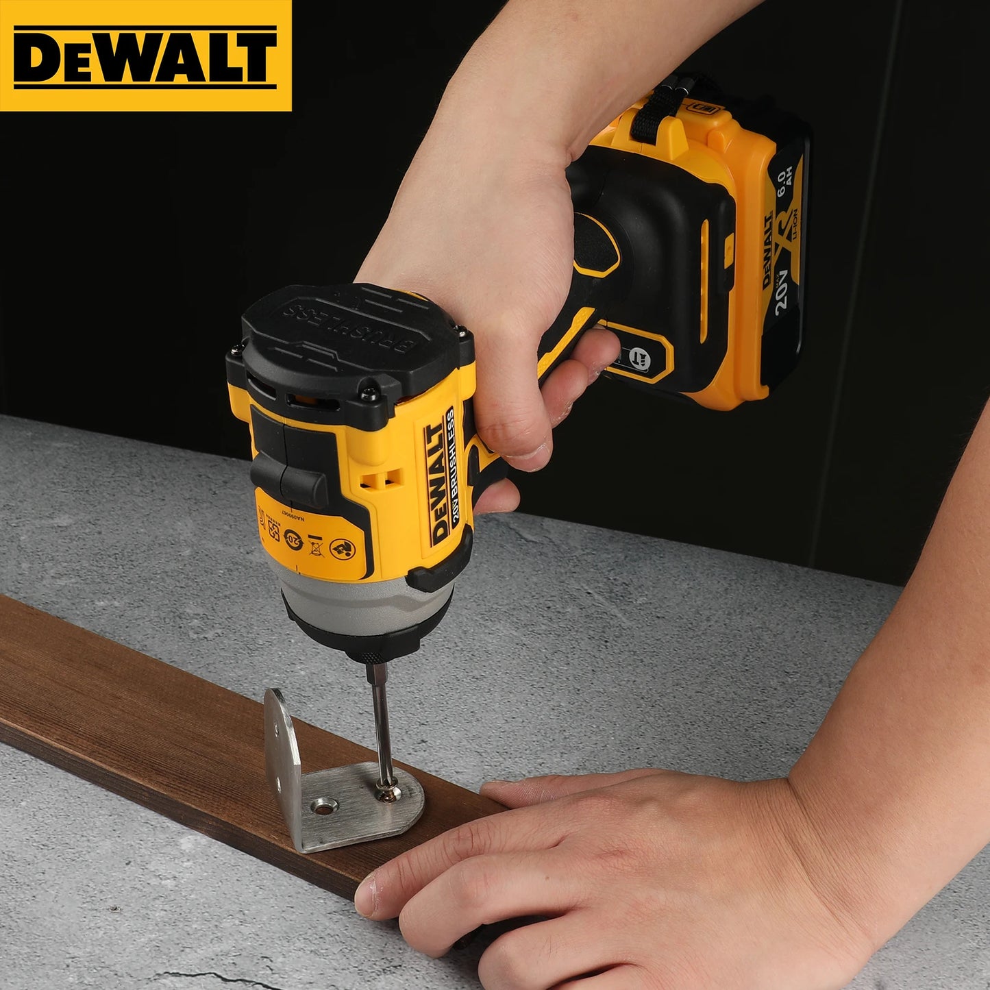 DEWALT DCF850  Impact Brushless Cordless Electric Drill 20V  Lithium Driver electric screwdriver  Battery Torque tools