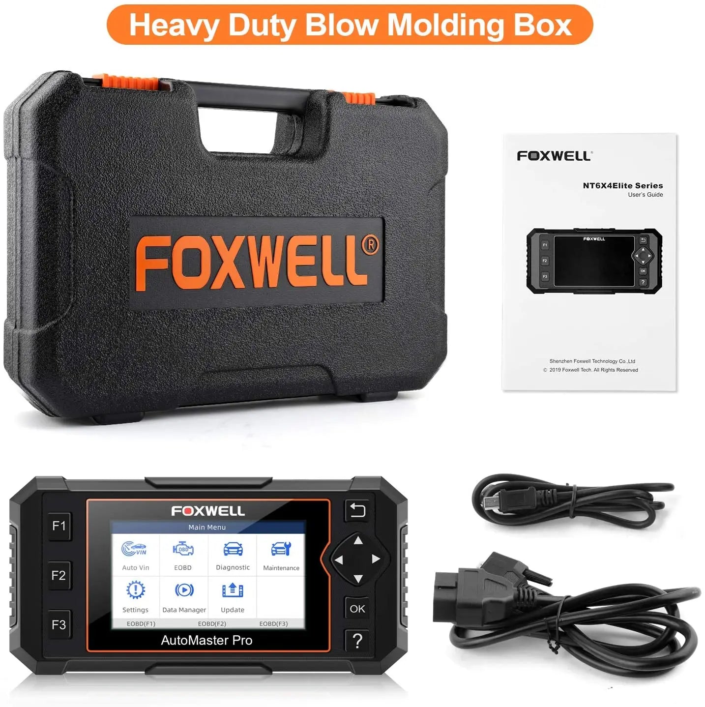 Foxwell NT624 Elite OBD2 Scanner Car Diagnostic Tools All System OBD 2 Code Reader ABS TPMS EPB 8 Reset OBD 2 Auto Scan Tool