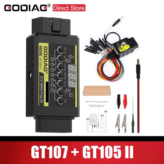 For DQ250, DQ200, VL381, VL300, DQ500, DL501, GODIAG GT107 + GT105 II DSG Gearbox Data Adapter ECU IMMO Kit  For PCMFlash