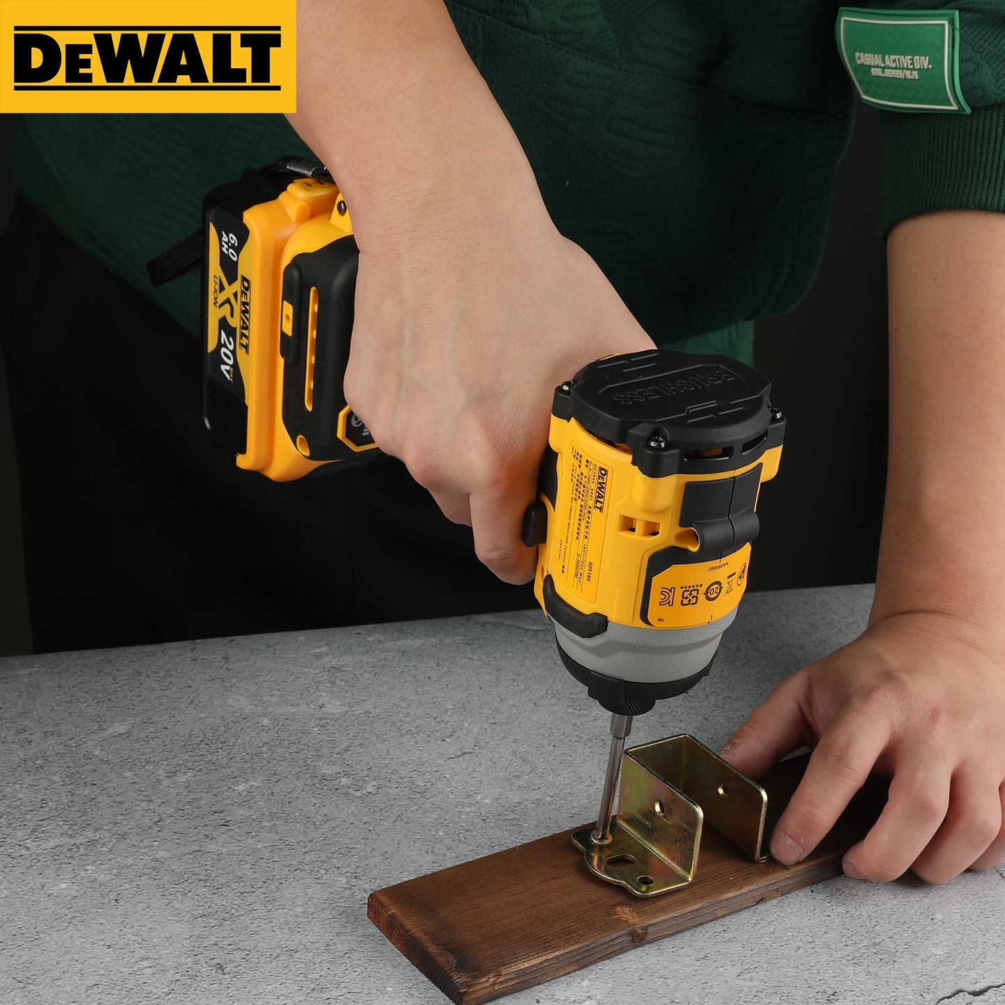 DEWALT DCF850  Impact Brushless Cordless Electric Drill 20V  Lithium Driver electric screwdriver  Battery Torque tools