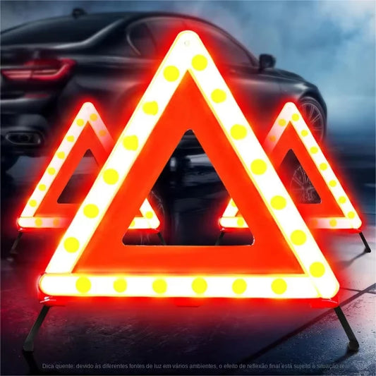 Car Emergency Breakdown Safety Warning Tripod Foldable Emergency Breakdown Warning Triangle Standing Reflector Car Accessories